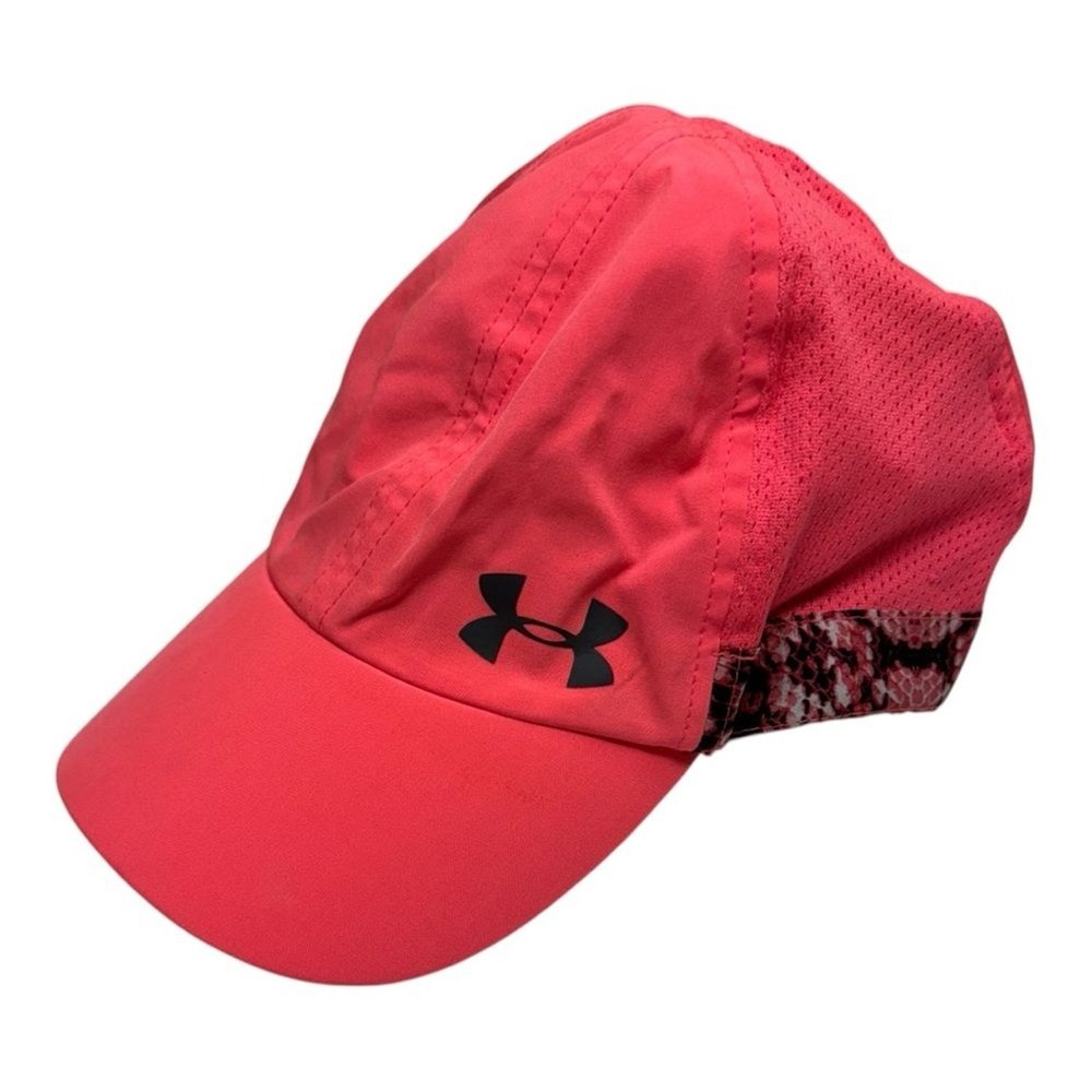 Under Armour Womens Hat OSFA Pink Snakeskin Print Mesh Running Baseball Cap